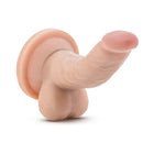 Dr. Skin Mini Realistic 4 in. Dildo with Balls Beige