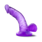 Naturally Yours 4 in. Mini Cock Realistic Dildo with Balls Purple