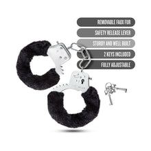 Temptasia Adjustable Faux Fur Cuffs Black