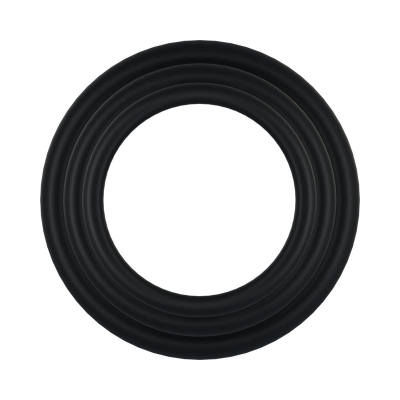 Rock Solid Tri-Pack Rubber Gasket (1.25in, 1.5in, 2in) Black