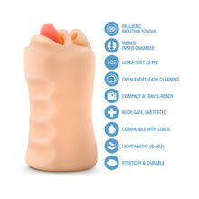 X5 Men Oral Anne Mouth Stroker Beige