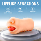 X5 Men Oral Anne Mouth Stroker Beige