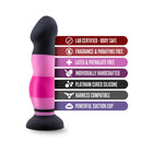 Avant D4 Sexy in Pink 8 in. Silicone Dildo