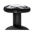 Temptasia Bling Anal Plug with Heart-Shaped Gem Base Small Black
