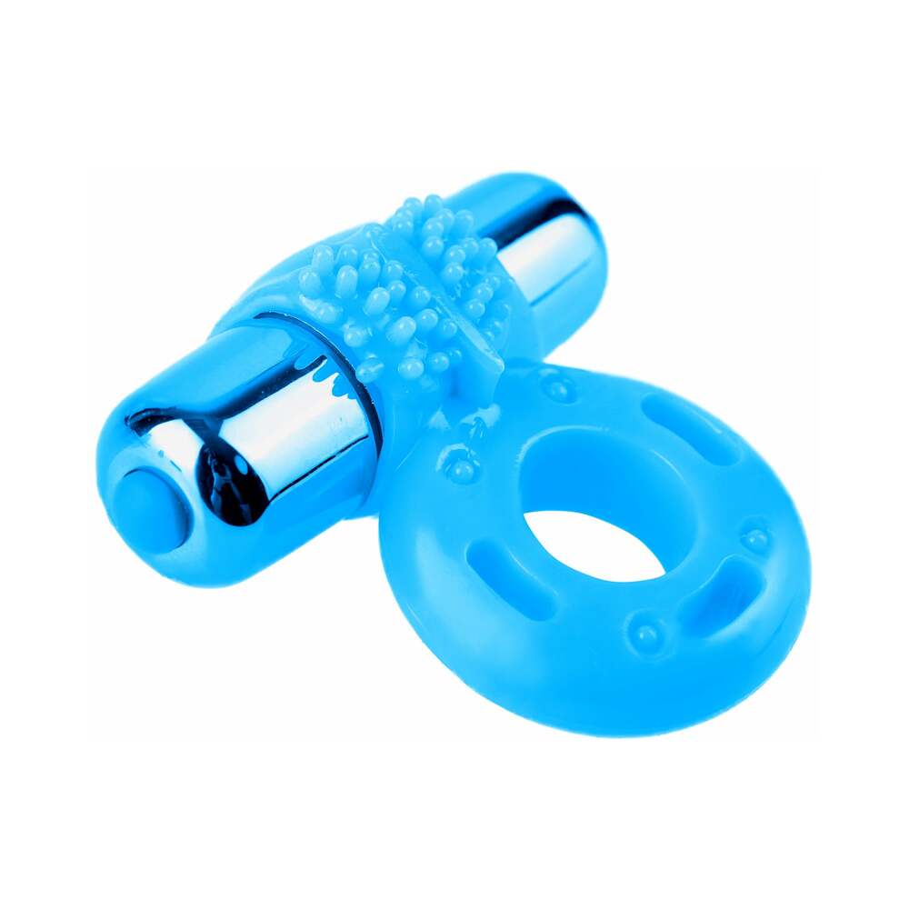 Neon 3-Piece Silicone Vibrating Couples Kit Blue