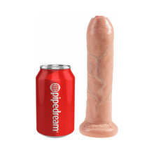 King Cock 7 in. Uncut Cock Realistic Dildo With Moveable Foreskin & Suction Cup Beige