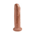 King Cock 7 in. Uncut Cock Realistic Dildo With Moveable Foreskin & Suction Cup Tan