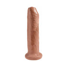 King Cock 7 in. Uncut Cock Realistic Dildo With Moveable Foreskin & Suction Cup Tan