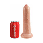 King Cock 9 in. Uncut Cock Realistic Dildo With Moveable Foreskin & Suction Cup Beige