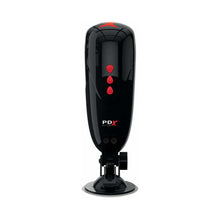 PDX Elite Dirty Talk Rechargeable Vibrating Starter Stroker With Hands-Free Suction Cup Beige/Black