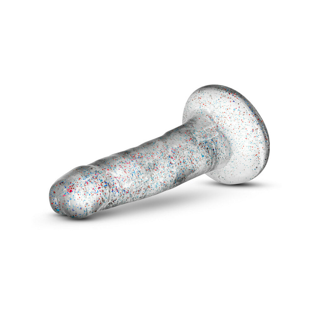 Naturally Yours 5.5 in. Glitter Dong Realistic Dildo Sparkling Clear