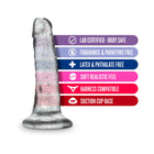 Naturally Yours 5.5 in. Glitter Dong Realistic Dildo Sparkling Clear