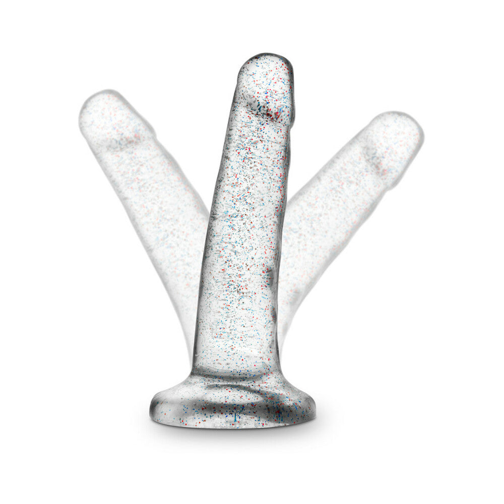 Naturally Yours 5.5 in. Glitter Dong Realistic Dildo Sparkling Clear