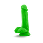 Neo 6 in. Dual Density Dildo with Balls Neon Green