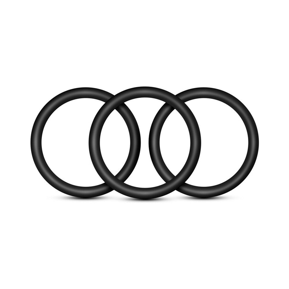 Performance VS3 Pure Premium Silicone Cockrings 3-Pack Large Black