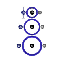 Performance VS4 Pure Premium Silicone Cockrings 3-Pack Set Indigo