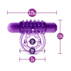 Play with Me The Player Vibrating Double Strap Cockring Purple