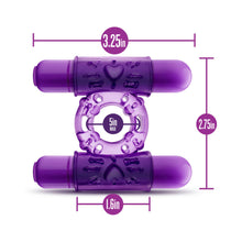 Play with Me Double Play Dual Vibrating Cockring Purple