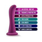 Temptasia Bellatrix 6.25 in. Curved Dildo Plum