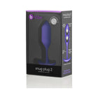 b-Vibe Snug Plug 2 Weighted Silicone Anal Plug Purple