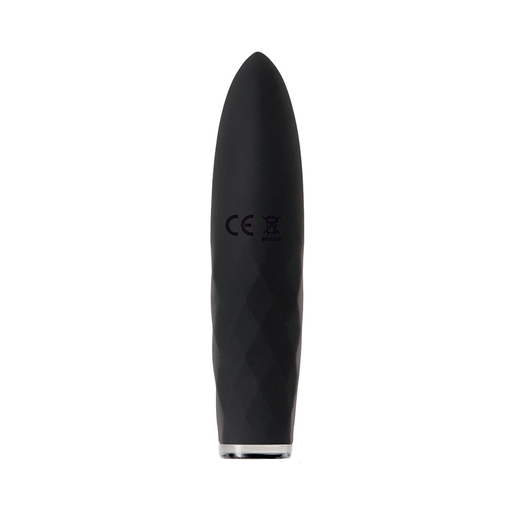 Evolved On The Spot Light-Up Rechargeable Silicone Bullet Vibrator Black