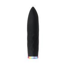Evolved On The Spot Light-Up Rechargeable Silicone Bullet Vibrator Black