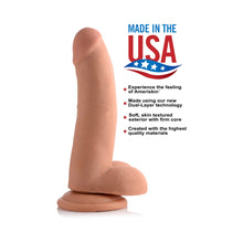 USA COCKS 8in Ameriskin Dual Density Dildo- Medium