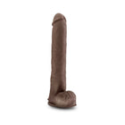 Au Naturel Daddy 14 in. Posable Dual Density Dildo with Balls Brown