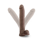 Au Naturel Daddy 14 in. Posable Dual Density Dildo with Balls Brown