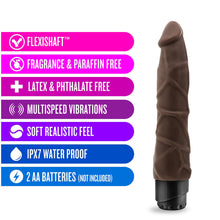 Dr. Skin Cock Vibe 1 Realistic 9 in. Vibrating Dildo Brown