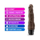 Dr. Skin Vibe 4 Realistic 8 in. Vibrating Dildo Brown