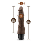 Dr. Skin Cock Vibe 4 Realistic 8 in. Vibrating Dildo Brown