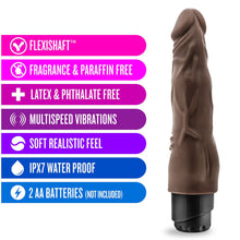 Dr. Skin Cock Vibe 4 Realistic 8 in. Vibrating Dildo Brown
