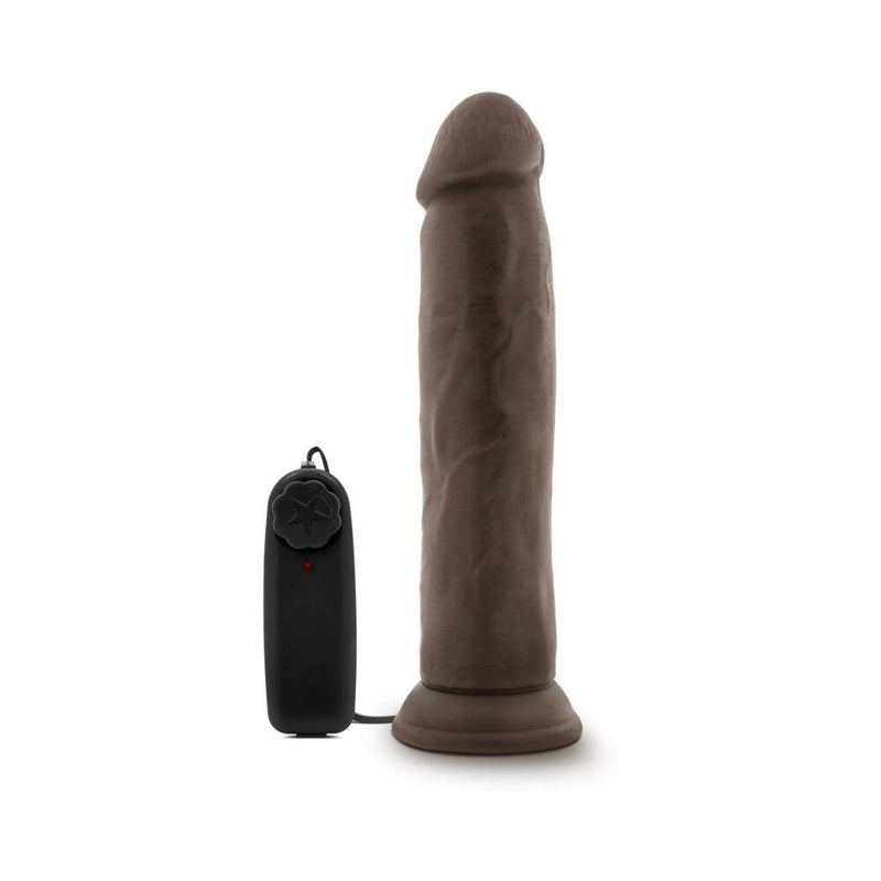 Dr. Skin Dr. Throb Realistic 9.5 in. Vibrating Dildo Brown