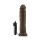 Dr. Skin Dr. Throb Realistic 9.5 in. Vibrating Dildo Brown