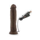 Dr. Skin Dr. Throb Realistic 9.5 in. Vibrating Dildo Brown