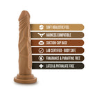 Dr. Skin Basic 7.5 Realistic 7.5 in. Dildo Tan