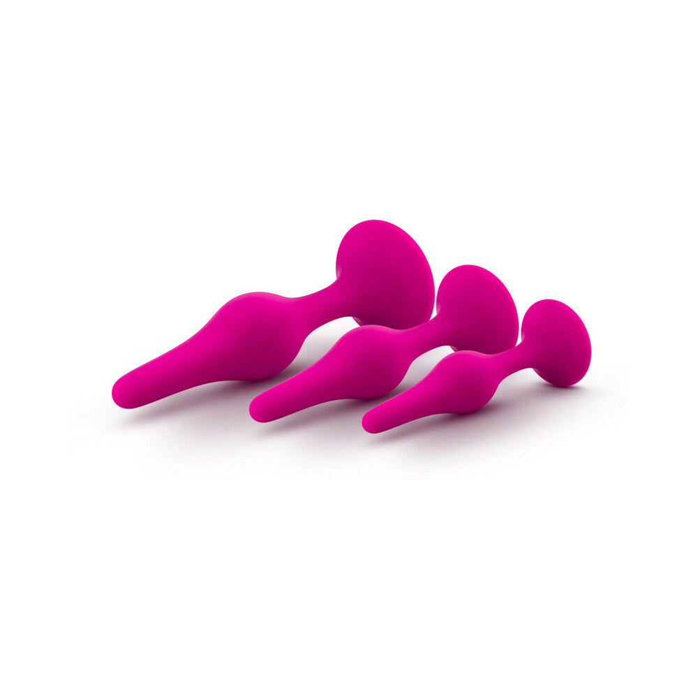 Luxe 3-Piece Silicone Beginner Plug Kit Pink
