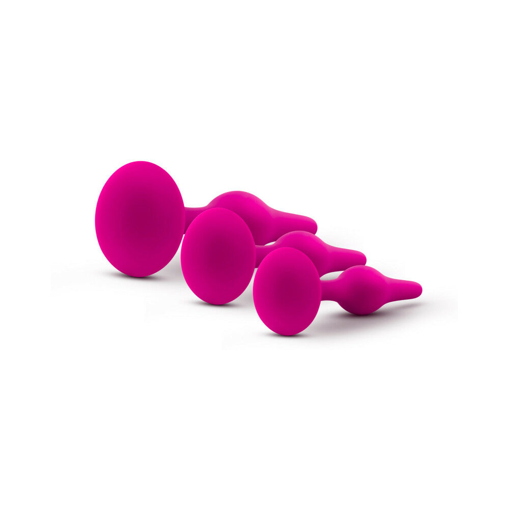 Luxe 3-Piece Silicone Beginner Plug Kit Pink