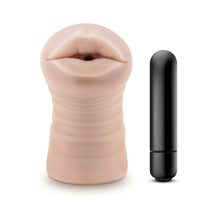 M for Men Skye Oral Stroker with Bullet Vibrator Beige