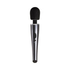 Evolved Mighty Metallic Wand Rechargeable Silicone Wand Vibrator Chrome/Black