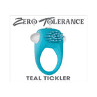Zero Tolerance Teal Tickler Single-Speed Vibrating Silicone Cockring Teal