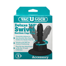 Vac-U-Lock - Deluxe 360Â° Swivel Suction Cup Plug- Black