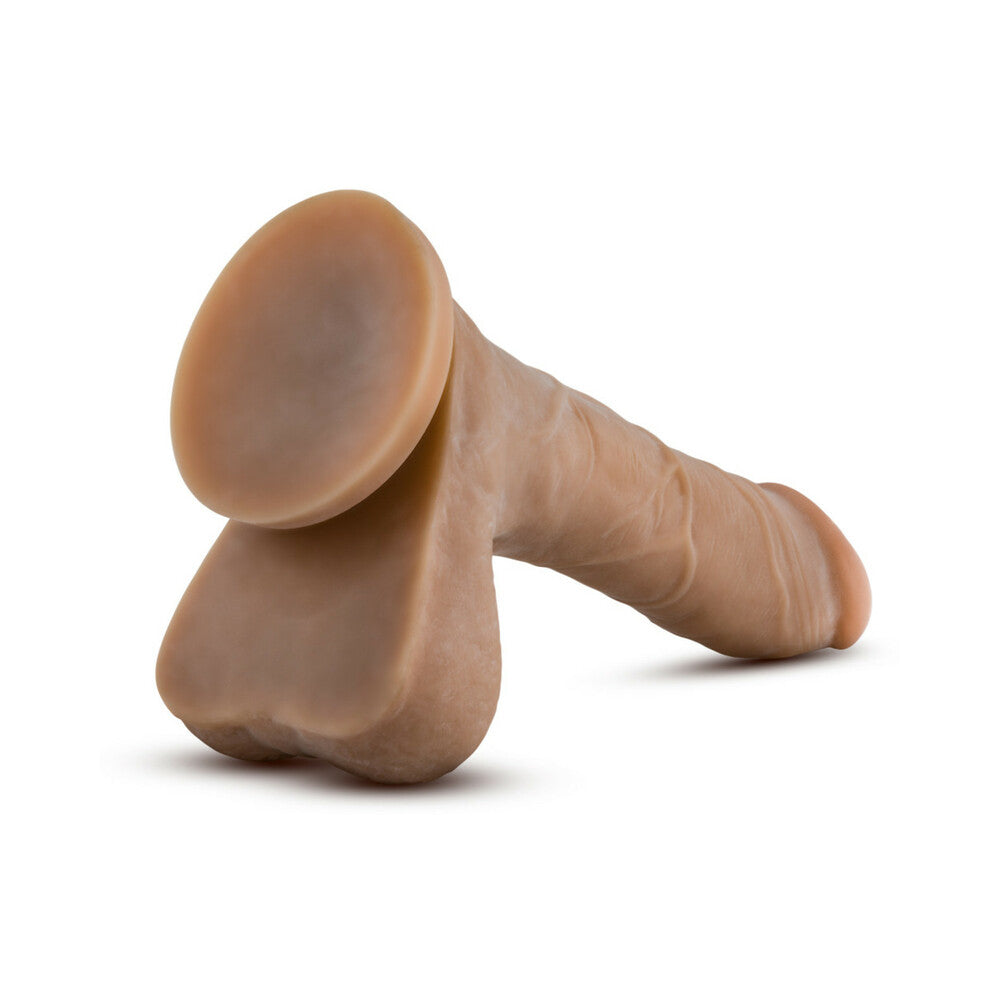 Au Naturel Mister Perfect 8.5 in. Posable Dual Density Dildo with Balls Tan