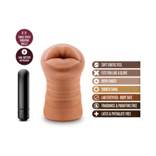 M for Men Isabella Oral Stroker with Bullet Vibrator Tan