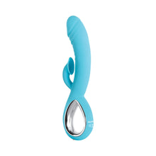 Evolved Triple Infinity Rechargeable Heating Suction Silicone Dual Stimulator Blue