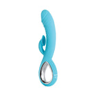 Evolved Triple Infinity Rechargeable Heating Suction Silicone Dual Stimulator Blue