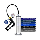 Performance VX7 Vacuum Penis Pump with Brass Trigger & Pressure Gauge Clear