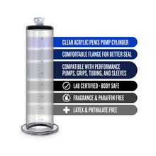 Performance Penis Pump 9 in. x 1.75 in. Cylinder Clear
