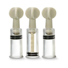 Temptasia Clit and Nipple Twist Suckers 3-Piece Set Clear
